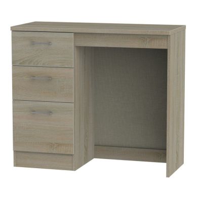 Product photograph of Elmsett Desk Brown 3 Drawers from QD stores