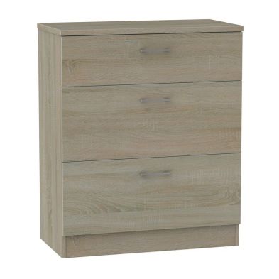 Product photograph of Elmsett Chest Of Drawers Brown 3 Drawers from QD stores