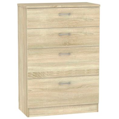 Product photograph of Elmsett Tall Chest Of Drawers Natural 4 Drawers from QD stores