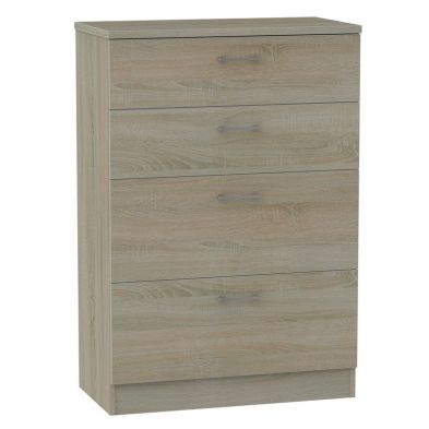 Product photograph of Elmsett Tall Chest Of Drawers Brown 4 Drawers from QD stores