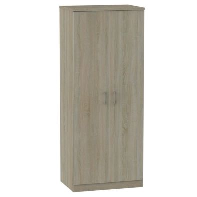 Product photograph of Elmsett Tall Wardrobe Brown 2 Doors from QD stores