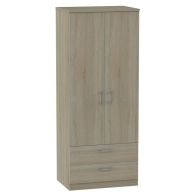 See more information about the Elmsett 2 Drawer Bedroom Wardrobe Brown