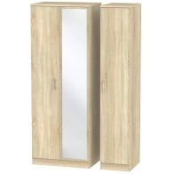 See more information about the Elmsett Triple Mirror Bedroom Wardrobe Light Brown