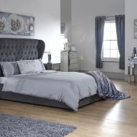 See more information about the Dakota King Size Ottoman Bed Fabric Grey 5 x 7ft