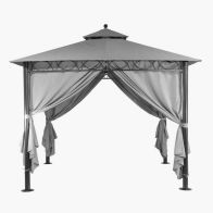See more information about the Dubai Garden Gazebo by Royalcraft with a 3 x 3M Grey Canopy