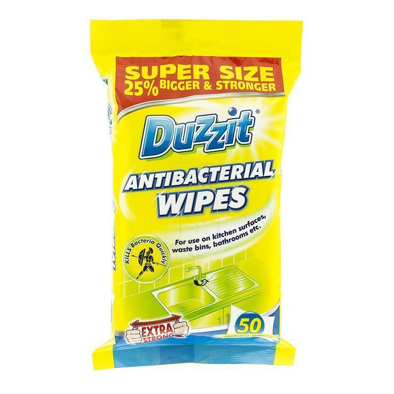 Duzzit Fridge Freezer and Microwave Wipes Jumbo Hygienic Cleaner & Shine 50pcs 