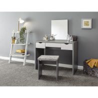 See more information about the Elizabeth Tall Dressing Table Grey 3 Drawers