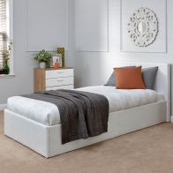 See more information about the Winston End Lift Single Ottoman Bed White Faux Leather