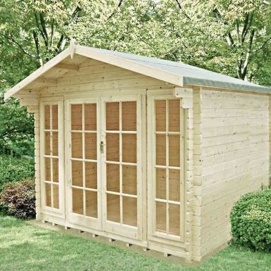 Product photograph of Shire Epping 9 9 X 9 9 Apex Log Cabin - Premium 70mm Cladding Tongue Groove from QD stores