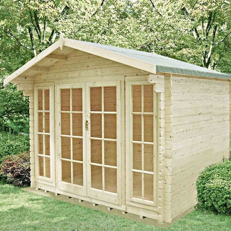 Shire Epping 10' x 10' Apex Log Cabin - Classic 28mm Cladding Tongue & Groove