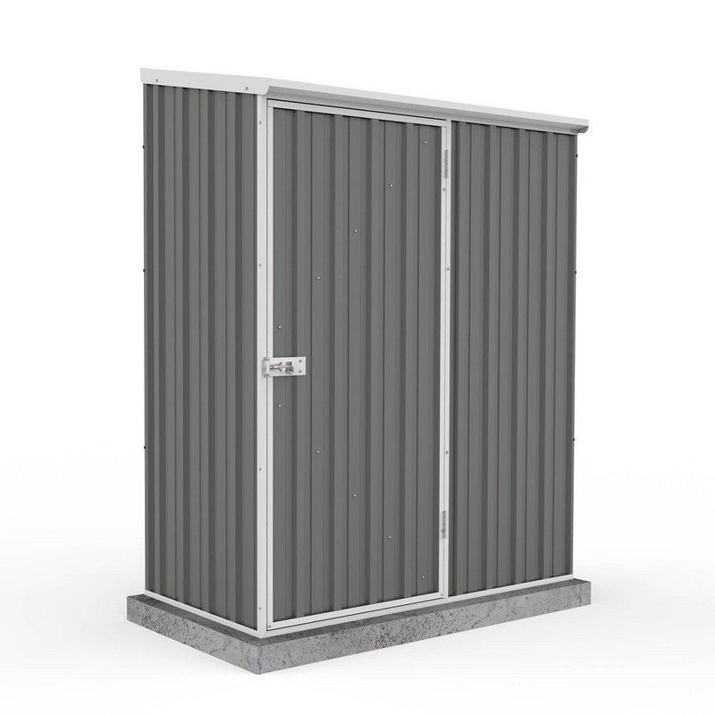 Absco Space Saver 4' 11" x 2' 6" Pent Shed Steel Woodland Grey - Classic