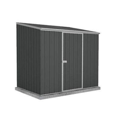 Product photograph of Absco Space Saver 7 4 X 4 11 Pent Shed Steel Monument Grey - Classic from QD stores