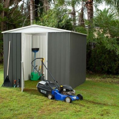 Product photograph of Absco Regent 7 4 X 4 8 Apex Shed Steel Woodland Grey - Classic from QD stores