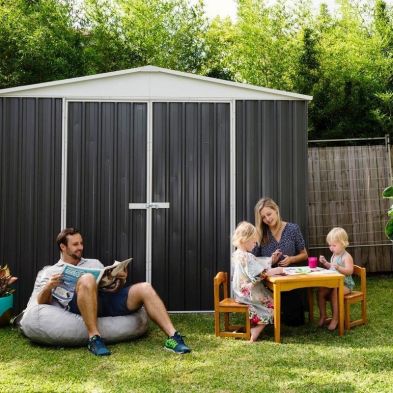 Product photograph of Absco Regent 9 10 X 7 1 Apex Shed Steel Woodland Grey - Classic from QD stores