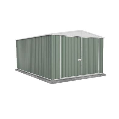 Product photograph of Absco Utility 9 10 X 14 8 Apex Shed Steel Pale Eucalyptus - Classic from QD stores