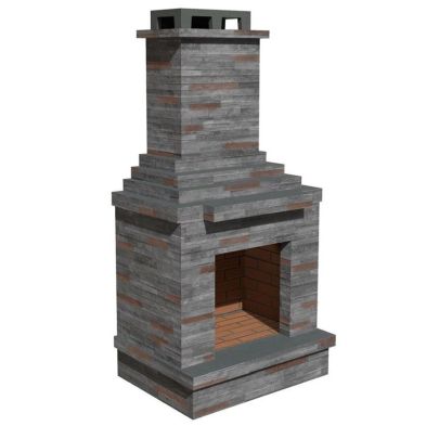 Product photograph of Dark Stone Masonry Garden Outdoor Fireplace By Callow from QD stores
