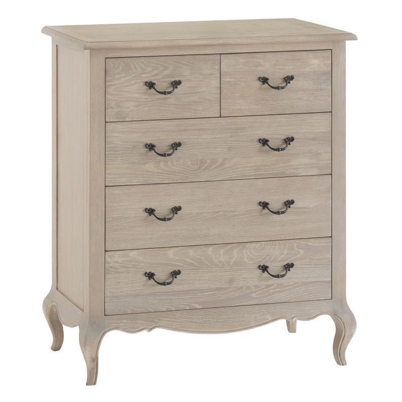 Victoria Oak Chest Of 5 Drawers
