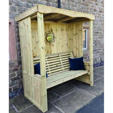 Product photograph of Four Seasons Garden Arbour By Croft - 3 Seats from QD stores