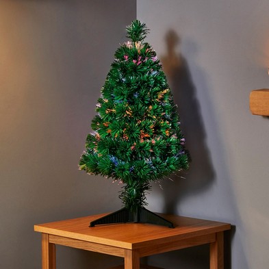 3ft Fibre Optic Christmas Tree Artificial Ornament Multicoloured