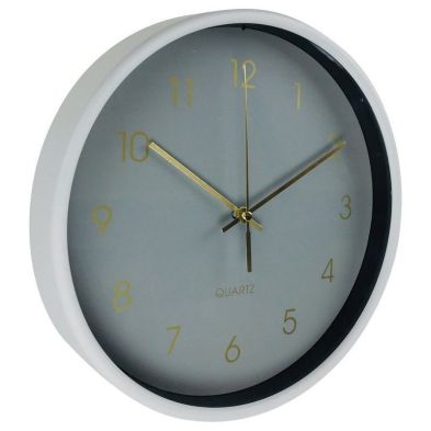 Clock Grey Wall Mounted Battery Powered 255cm