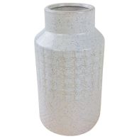 See more information about the Vase Stoneware White with Textured Pattern - 30cm
