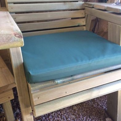 Product photograph of Green Garden Chair Cushion For Timber Croft Chairs from QD stores