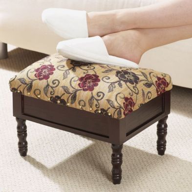 Product photograph of Classic Foot Rest Stool With Storage from QD stores