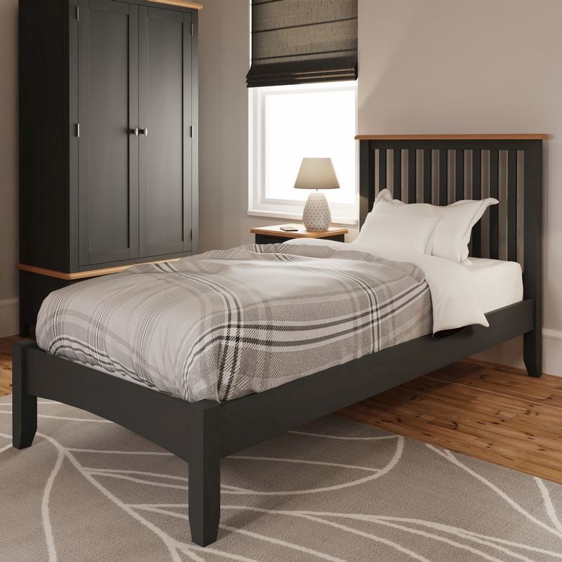 Portchester Single Bed Oak Grey 3 x 7ft