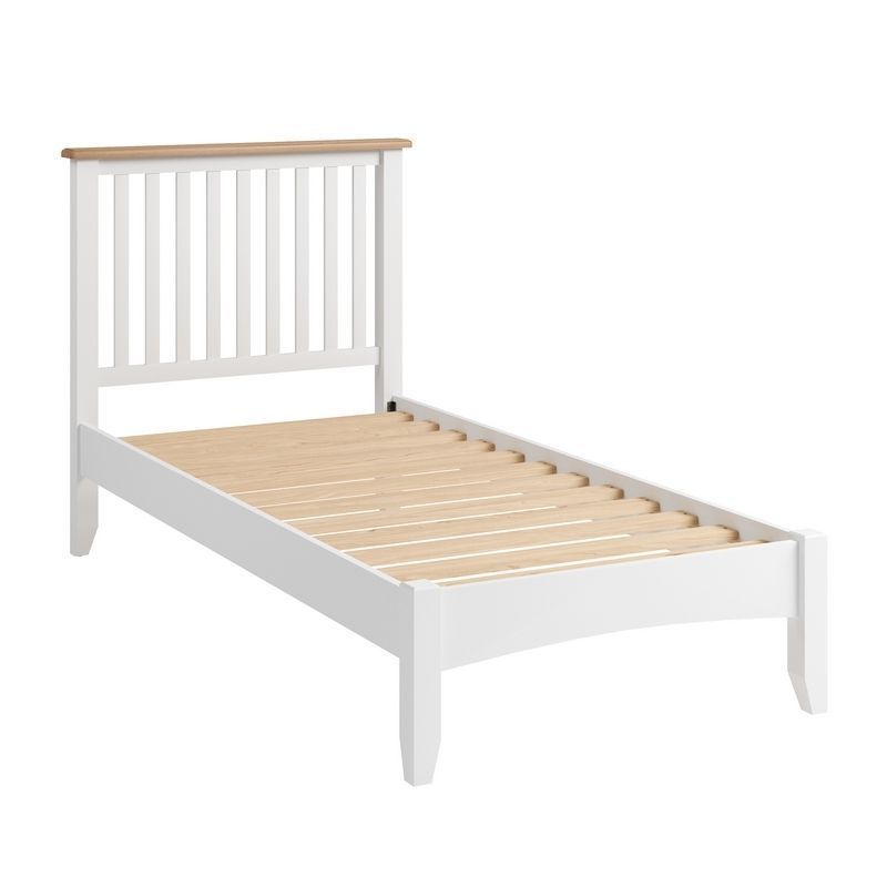 Ava Oak Single Bed White 3 x 7ft