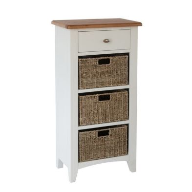 See more information about the Ava Oak & Wicker 4 Drawer Chest White