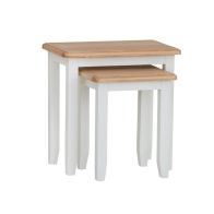 See more information about the Ava Oak 2 Nest Of Tables White