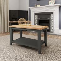 See more information about the Portchester Light Oak & Grey Coffee Table With 1 Shelf