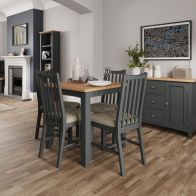 See more information about the Portchester Light Oak & Grey Fixed Top Dining Table
