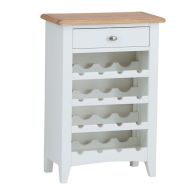 See more information about the Ava Oak 1 Drawer 4 Shelf Wine Rack White