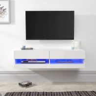 See more information about the Galicia Wall TV Unit White 2 Shelf 120cm