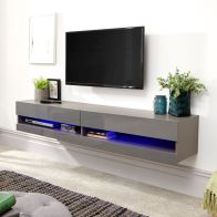 See more information about the Galicia Wall TV Unit Grey 2 Door 2 Shelf 150cm