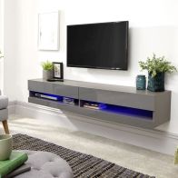 See more information about the Galicia TV Unit Grey 2 Shelves