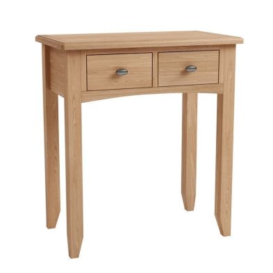 Product photograph of Oxford Oak Dressing Table Natural 2 Drawers from QD stores