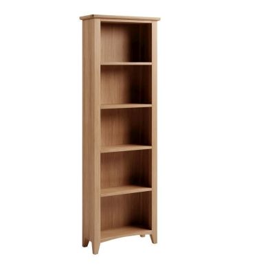 Product photograph of Oxford Oak Tall Bookcase Natural 5 Shelves 5 Drawers from QD stores
