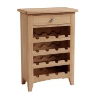 See more information about the Oxford Oak Wine Rack Natural 4 Shelves 1 Drawer