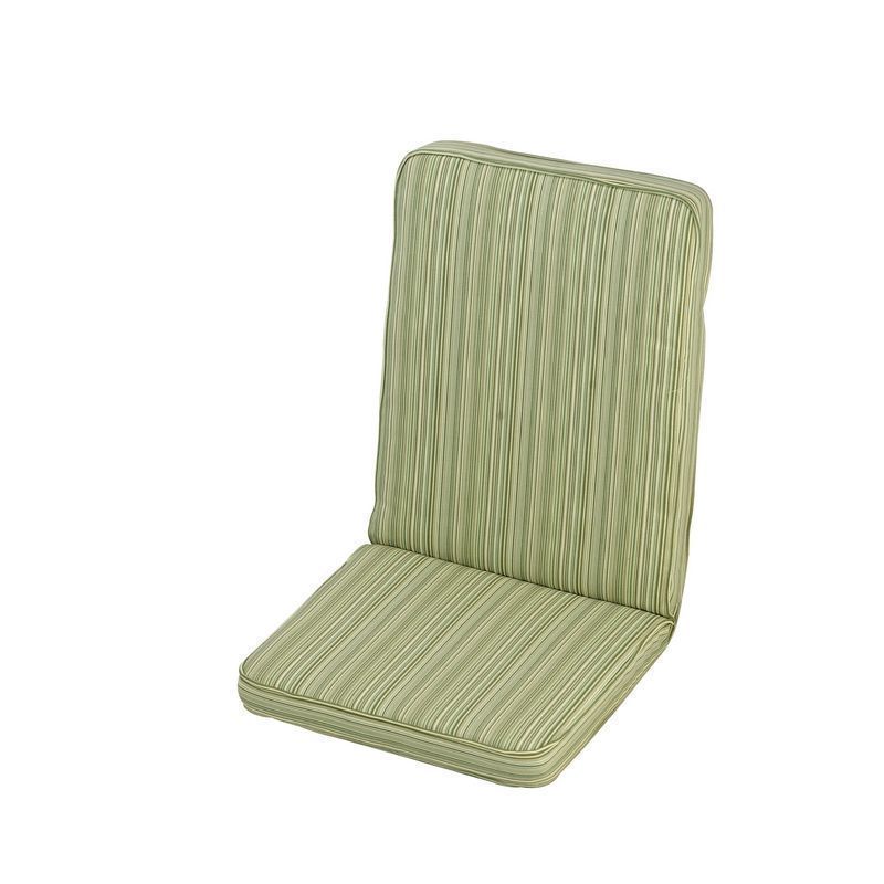 Classic Low Back Garden Cushion - Striped 43 x 97cm