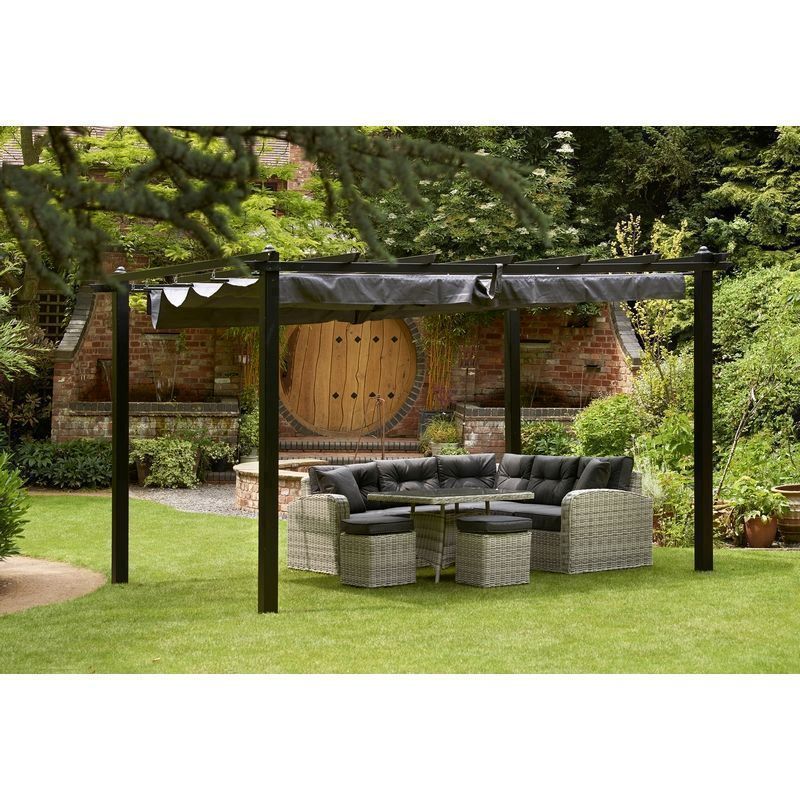 Seville Garden Gazebo by Glendale with a 3 x 4M Grey Canopy