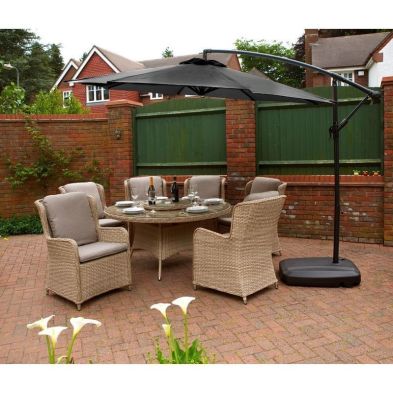 Cantilever Garden Parasol By Glendale 3m Charcoal