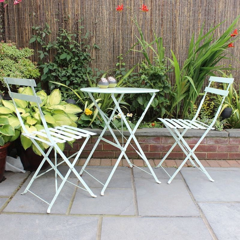 Garden Patio Bistro Table With 2 Chairs, Small Outdoor Bistro Table And 2 Chairs