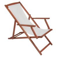 See more information about the Charles Bentley FSC Eucalyptus Hardwood Foldable Deck Chair - Cream