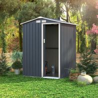 See more information about the Bentley Metal Garden Storage Shed Grey 4.9x4.3ft