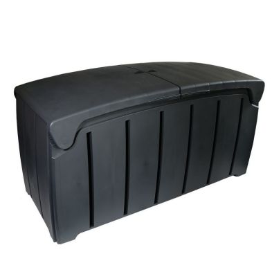 Plastic Outdoor Storage Box 322 Litres Extra Large Black Essentials By Wensum
