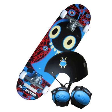 See more information about the Wensum 28" Monster Skateboard Set - Board Helmet Pads and Backpack