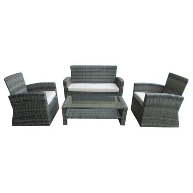 Deluxe Rattan Garden Furniture Set By Wensum 4 Seats Cream