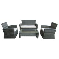 See more information about the Deluxe Rattan Garden Furniture Set by Wensum - 4 Seats Cream